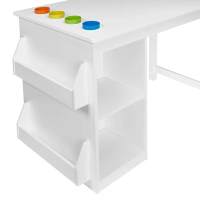Kids' Art Activity Table With Storage And 2 Bonus Magnetic Display Bars White - RiverRidge Home 8 Kids' Art Activity Table With Storage And 2 Bonus Magnetic Display Bars White - RiverRidge Home - Image 8