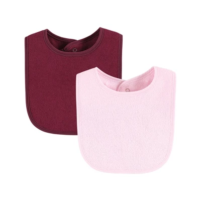 Hudson Baby Infant Girl Drooler Bib With Waterproof Lining, Pink Yellow, One Size 4 Hudson Baby Infant Girl Drooler Bib With Waterproof Lining, Pink Yellow, One Size - Image 4