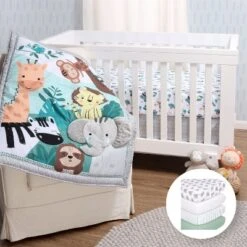 The Peanutshell Wild Kingdom Crib Bedding Set, 3pc To 12 Pc, Safari Animals -Graco Shop GUEST db63ee58 93f7 4647 82d0 f2cebcb4395b