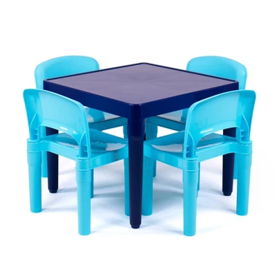 5pc Kids' Lightweight Plastic Table And Chair Set - Humble Crew 3 5pc Kids' Lightweight Plastic Table And Chair Set - Humble Crew - Image 3