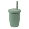 Re-Play 10 Fl Oz Silicone Straw Cup With Cleaning Brush - Sage