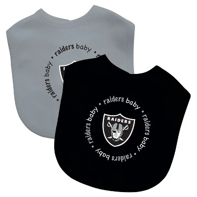 Baby Fanatic Officially Licensed Unisex Baby Bibs 2 Pack - NFL Las Vegas Raiders 1 Baby Fanatic Officially Licensed Unisex Baby Bibs 2 Pack - NFL Las Vegas Raiders
