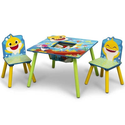 Delta Children Baby Shark Kids' Table And Chair Set With Storage (2 Chairs Included) - Greenguard Gold Certified - 3ct 2 Delta Children Baby Shark Kids' Table And Chair Set With Storage (2 Chairs Included) - Greenguard Gold Certified - 3ct - Image 2