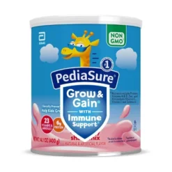 PediaSure Grow & Gain Non-GMO Shake Mix Strawberry Powder - 14.1oz