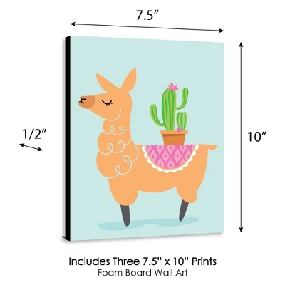 Big Dot Of Happiness Whole Llama Fun - Nursery Wall Art, Kids Room Decor And Llama Fiesta Home Decor - Gift Ideas - 7.5 X 10 Inches - Set Of 3 Prints 3 Big Dot Of Happiness Whole Llama Fun - Nursery Wall Art, Kids Room Decor And Llama Fiesta Home Decor - Gift Ideas - 7.5 X 10 Inches - Set Of 3 Prints - Image 3