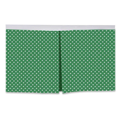 Bacati - Pin Dots Crib/Toddler Bed Skirt - Green 2 Bacati - Pin Dots Crib/Toddler Bed Skirt - Green - Image 2