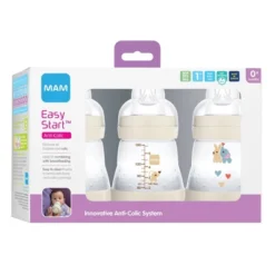 MAM Easy Start Anti-Colic Baby Bottles 0m+ - 5oz/3pk - Unisex