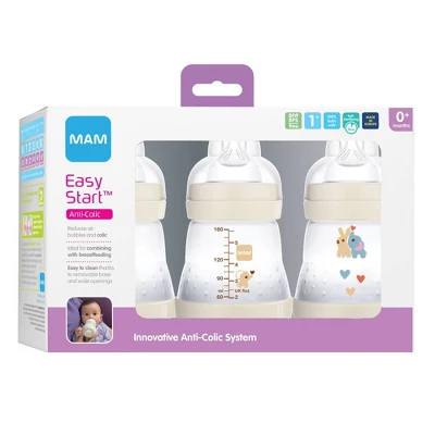 MAM Easy Start Anti-Colic Baby Bottles 0m+ - 5oz/3pk - Unisex 1 MAM Easy Start Anti-Colic Baby Bottles 0m+ - 5oz/3pk - Unisex