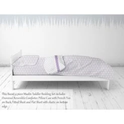 Bacati - Petals/Floral Lilac Girls Muslin 4 Pc Toddler Bedding Set 10 Bacati - Petals/Floral Lilac Girls Muslin 4 Pc Toddler Bedding Set -Graco Shop GUEST df474e64 2a0e 4e56 b6ed cee243ea47e8