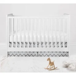 Bacati - Ikat Dots Stripes Coral Grey Muslin Girls 3 Pc Crib Set -Graco Shop GUEST df7e64bc 5773 4605 8bfb 91a793429bd1