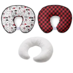 Bacati - 3 Pc Lumberjack Red Black Gray Boys Hugster Feeding & Infant Support Nursing Pillow -Graco Shop GUEST dfe43b64 4fa2 45a9 9bcb 38bde03002f9