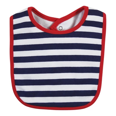 Hudson Baby Infant Boy Cotton Bibs, Captain, One Size 3 Hudson Baby Infant Boy Cotton Bibs, Captain, One Size - Image 3