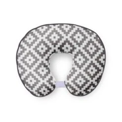 Bacati - 3 Pc Love Aztec Print Gray Hugster Feeding & Infant Support Nursing Pillow