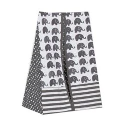 Bacati - Elephants White/Gray 6 Pc Crib Bedding Set With Long Rail Guard Cover -Graco Shop GUEST e436fe7f 3230 4a8b b111 2941b1683968