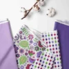 Bacati - Botanical Floral Birds Purple Multicolor 3 Pc Crib Bedding Set