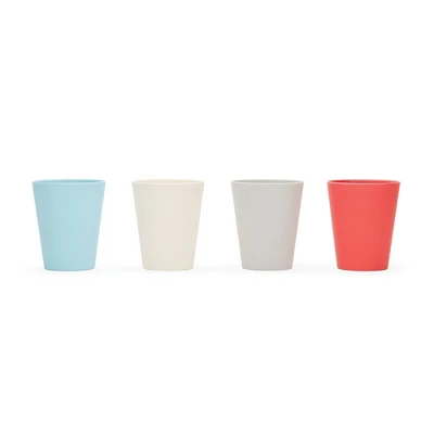 8.5oz 4pk Bamboo Fiber Kids Cups - Red Rover 1 8.5oz 4pk Bamboo Fiber Kids Cups - Red Rover
