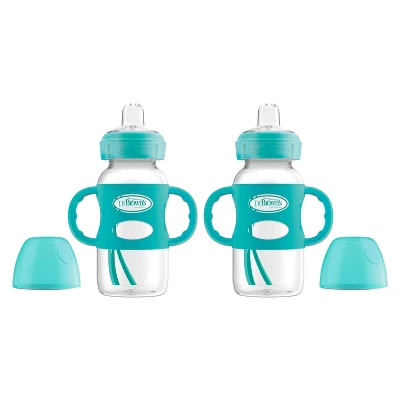Dr. Brown's Wide-Neck Sippy Bottle With Handles - 2pk 6 Dr. Brown's Wide-Neck Sippy Bottle With Handles - 2pk - Image 6