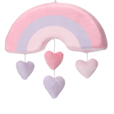 Bedtime Originals Rainbow Hearts Musical Baby Crib Mobile - Pink, Purple, Love 2 Bedtime Originals Rainbow Hearts Musical Baby Crib Mobile - Pink, Purple, Love - Image 2