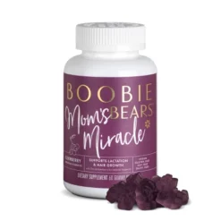 Boobie Bears Lactation Gummies, Lactation Supplement For Increased Breast Milk, Breastfeeding Vegan Supplements - 60ct