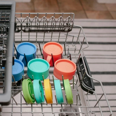 Morepeas Silicone Baby Snack Cup - Melon 6 Morepeas Silicone Baby Snack Cup - Melon - Image 6