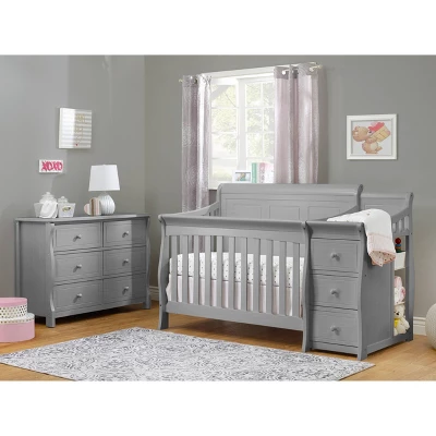 Sorelle Princeton Elite Panel Crib And Changer - Weathered Gray 1 Sorelle Princeton Elite Panel Crib And Changer - Weathered Gray