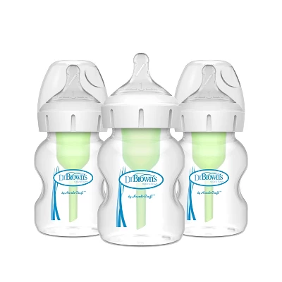 Dr. Brown's Dr. Brown's Anti-Colic Wide-Neck Options+ Baby Bottle 0m+ - 5oz/3pk 1 Dr. Brown's Dr. Brown's Anti-Colic Wide-Neck Options+ Baby Bottle 0m+ - 5oz/3pk