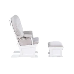Suite Bebe Mason Glider & Ottoman - White/Woven Gray -Graco Shop GUEST ecf6e58b 33d0 4e10 b15f d058a084c689