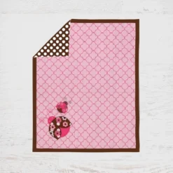 Bacati - Ladybugs Pink Chocolate 10 Pc Crib Bedding Set With Long Rail Guard Cover -Graco Shop GUEST ed9fbe5f 874f 438b 9419 245e3de9f7c9