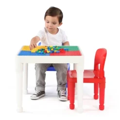 3pc 2 In 1 Square Activity Table With 2 Chairs Blue/Red - Humble Crew -Graco Shop GUEST ee15a857 96d7 4765 9490 bdb63ffd9cd7