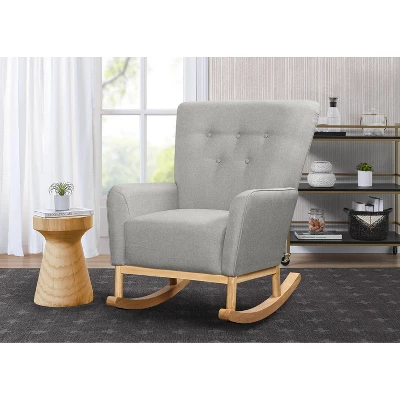 Delta Children Colby Rocking Chair - French Gray And Natural 3 Delta Children Colby Rocking Chair - French Gray And Natural - Image 3