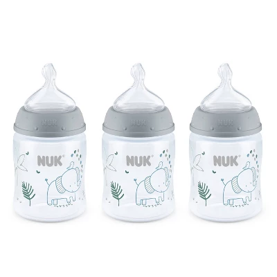 NUK 3pk Smooth Flow Bottle Safari Animals - Elephant 6 NUK 3pk Smooth Flow Bottle Safari Animals - Elephant - Image 6