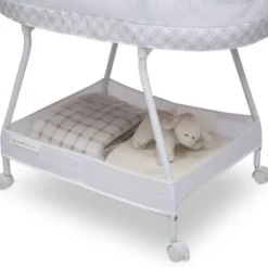 Delta Children Sweet Dreams Bassinet With Airflow Mesh - Gray Infinity -Graco Shop GUEST f1d41123 fe7d 4146 b1a5 7da7fe4df422