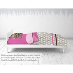 Bacati - Damask Pink Fuschia Chocolate 4 Pc Toddler Bedding Set -Graco Shop GUEST f2cb15e6 2b1a 46bd 9e2d bfe24f9f780c