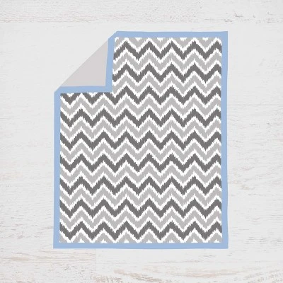 Bacati - Ikat Dots Zebra Blue Grey Boys 4 Pc Crib Set With Muslin Sleeping Sack 1 Bacati - Ikat Dots Zebra Blue Grey Boys 4 Pc Crib Set With Muslin Sleeping Sack