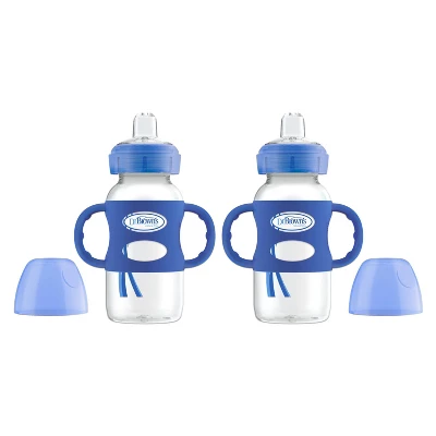 Dr. Brown's Wide-Neck Sippy Bottle With Handles - 2pk 4 Dr. Brown's Wide-Neck Sippy Bottle With Handles - 2pk - Image 4