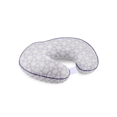 Bacati - 3 Pc Petals/Floral Lilac Muslin Hugster Feeding & Infant Support Nursing Pillow With 2 Removable Zippered Covers 5 Bacati - 3 Pc Petals/Floral Lilac Muslin Hugster Feeding & Infant Support Nursing Pillow With 2 Removable Zippered Covers - Image 5