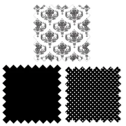 Bacati - Classic Damask Black/Grey/White 6 Pc Crib Bedding Set With Long Rail Guard Cover -Graco Shop GUEST f6e25d4d 1c63 40a9 bf63 282444409c5f