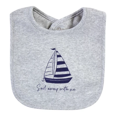 Hudson Baby Infant Boy Cotton Bibs, Captain, One Size 6 Hudson Baby Infant Boy Cotton Bibs, Captain, One Size - Image 6