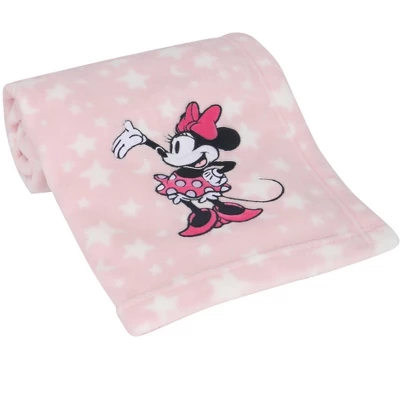 Lambs & Ivy Disney Baby Minnie Mouse Stars Pink Soft Fleece Baby Blanket 2 Lambs & Ivy Disney Baby Minnie Mouse Stars Pink Soft Fleece Baby Blanket - Image 2
