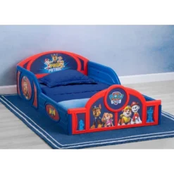 Toddler PAW Patrol Plastic Sleep And Play Bed With Attached Guardrails - Delta Children