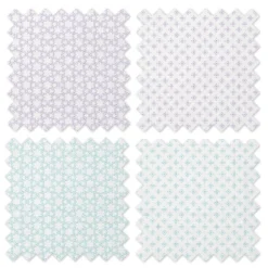 Bacati - Petals/Floral Muslin Swaddling Blankets Set Of 4 Aqua/Lilac -Graco Shop GUEST f8da7074 81ac 4f09 97a3 9617a3614f67