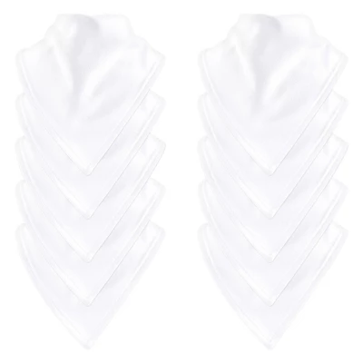 Luvable Friends Baby Cotton Bandana Bibs 10pk, White, One Size 1 Luvable Friends Baby Cotton Bandana Bibs 10pk, White, One Size