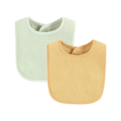 Hudson Baby Infant Girl Drooler Bib With Waterproof Lining, Pink Yellow, One Size 3 Hudson Baby Infant Girl Drooler Bib With Waterproof Lining, Pink Yellow, One Size - Image 3