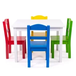 5pc Kids' Wood Table And Chair Set - Humble Crew