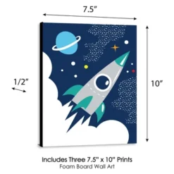 Big Dot Of Happiness Blast Off To Outer Space - Rocket Ship Nursery Wall Art & Kids Room Decorations - Gift Ideas - 7.5 X 10 Inches - Set Of 3 Prints -Graco Shop GUEST fe7b719d a01f 48a3 81bf 456db58b45b5