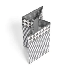 Bacati - Elephants White/Gray Collapsible Laundry Hamper
