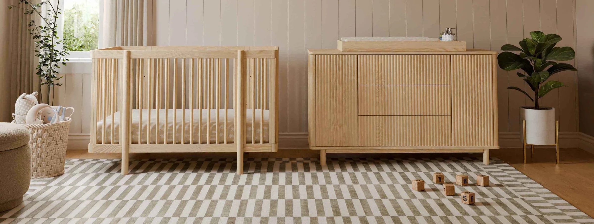 Front Page -Graco Shop Hatchery Cribs babyletto lolly white natural baby cot with nursing chair in calming nursery